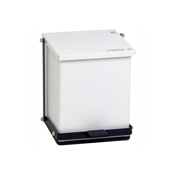 Detecto Detecto White Baked Epoxy Steel Step-On Can, 16 Quart P-16 - main